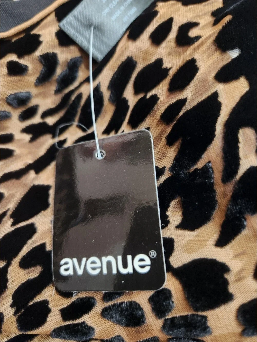 Avenue Plus Size Leopard Print Sheer Burnout Scarf Wrap Trimmed Edge